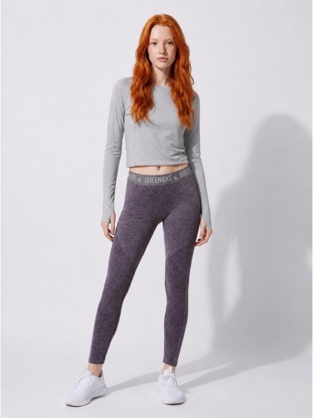 Mid-Rise Seamless Purple Leggings
